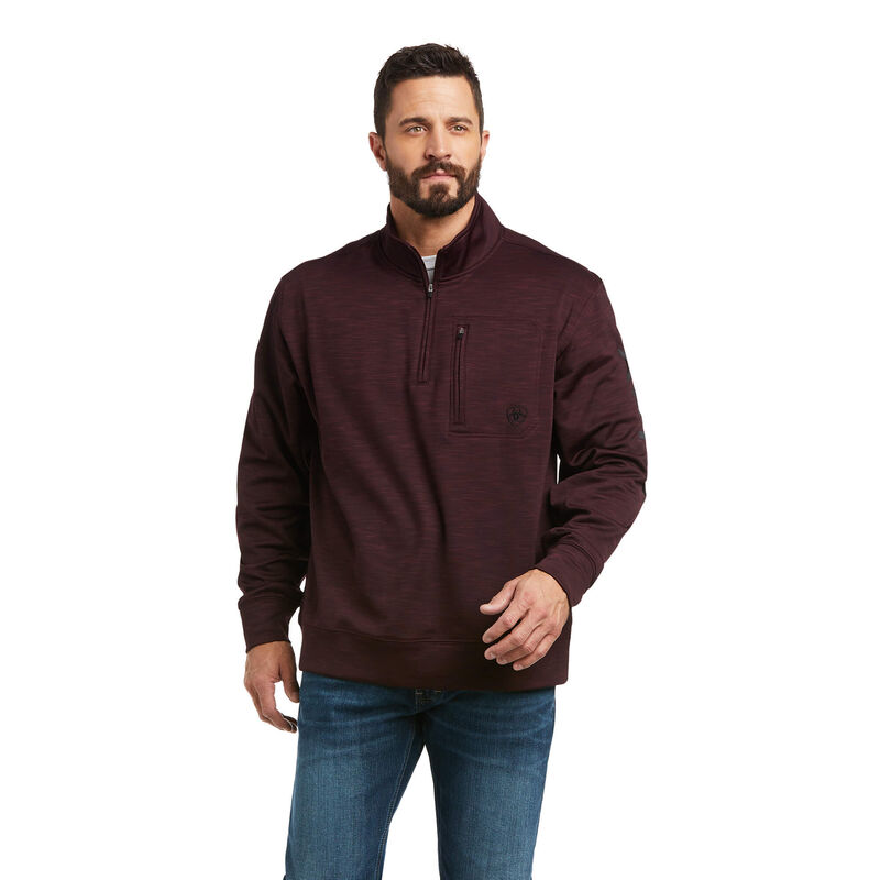 Ariat Sweatshirt Herren - Team Logo 1/4 Zip DunkelBraun ( TMNAE-3657 )